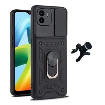 Kit Suporte Reforçado + Capa Magnetic Slide Window Phonecare para Xiaomi Redmi A1 | Preto - 1