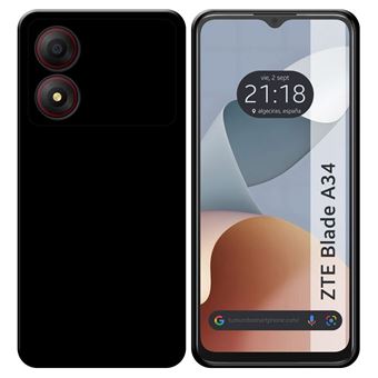 Capa de Silicone Tumundosmartphone para Zte Blade A34 4G preto - 1