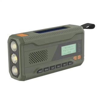 Lanterna Portátil Solar com Rádio FM, SOS e Bluetooth Orysin | WR6 Verde - 1