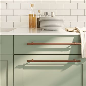 Puxadores para móveis vidaXL | 10 Peças | 320 mm | Aço inoxidável bronze - 1