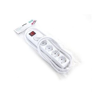 Extensão com 5 Tomadas com Interruptor Omega OL5G15W Branco - 1