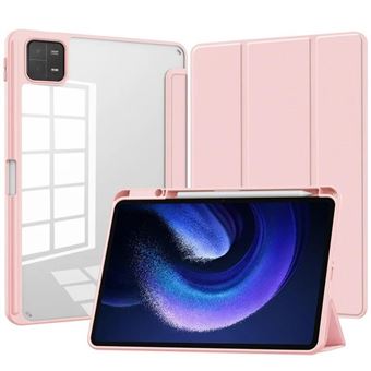 Capa Crystal Folio Antiimpacto para Redmi Pad SE 11" 2023 | Rosa - 1