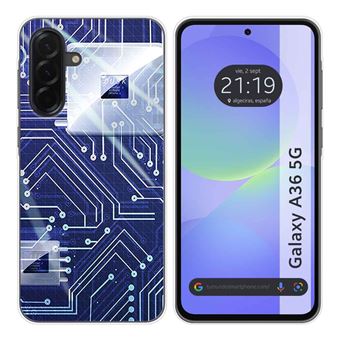 Capa TUMUNDOSMARTPHONE de Silicone para Samsung Galaxy A36 5G Desenhos de design de circuito - 1