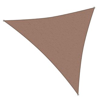 Toldo Triangular Jardim Koopman | Tecido | Alta Resistência | 3x3x3 m - Castanho - 1