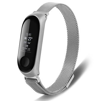 Capa de Aço inoxidável WISETONY para Xiaomi Mi Band 3 Silver - 1