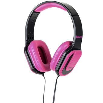 auricular para telemóvel Bench Beat  Binaural Fita de cabeça Preto, Rosa - 1