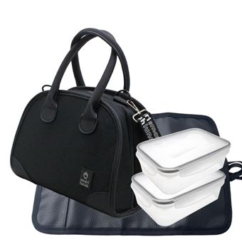 Conjunto Smartlunch Lancheira Eve | 2 Marmitas | Individual - Preto - 1