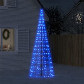 Árvore de Natal LED no mastro vidaXL | 550 LEDs Azul 300 cm - 1