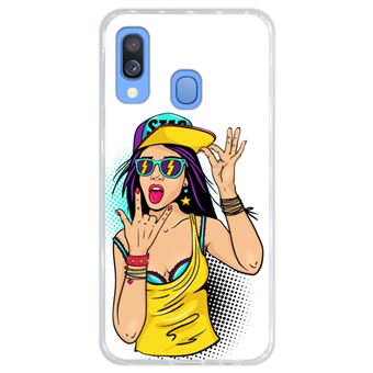 Capa Hapdey para Samsung Galaxy A40 2019 Design Adolescente Sexy em Silicone Flexível e TPU