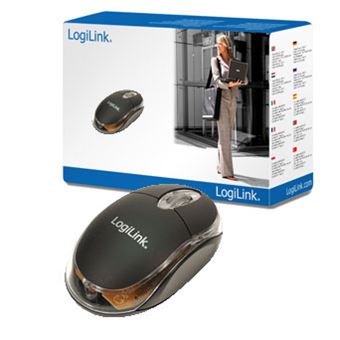 Rato com Fios LogiLink Mouse optical USB Mini with LED | 800 DPI | Preto - 1