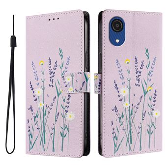 Capa FLOODKING para Samsung Galaxy A03 Core | Suporte | Porta-Cartões e Alça | Padrões Decorativos | Roxo - 1