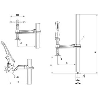 Grampo BESSEY TW16-20-10K | Platina - 1