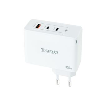 Carregador de Dispositivos Móveis TooQ TQWC-GANQC2PD100W | Branco - 1