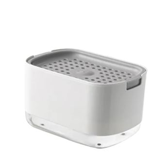 Dispensador de sabão de cozinha CO-Phénix com suporte para esponja | Branco - 1