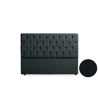 Cabeceira Estofada Moonia Capri Aqualine | 115 X 120 X 12 cm | Preto - 1
