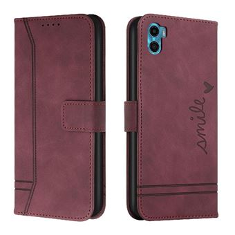 Capa ZURSANA para Motorola Moto E22S | Pele PU | Magnética TPU | À Prova de Choque | Vermelho - 1