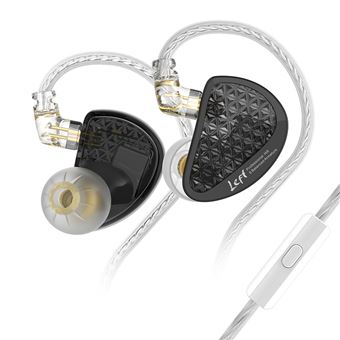 Auriculares Curvos SZSMART KZ AS16 PRO HIFI com Microfone | preto | In ear | sensibilidade 114±3db - 1