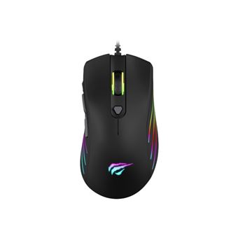 Rato Gaming com Fios Havit GAMING MOUSE RGB 6400 DPI MS1002 | 3200 DPI | Preto - 1