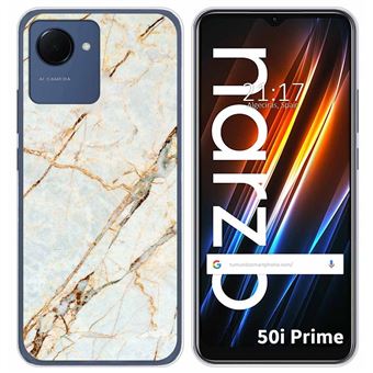 Capa Tumundosmartphone de silicone para Realme Narzo 50i Prime mármore design 13 desenhos - 1
