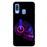 Capa Hapdey para Samsung Galaxy A40 2019 Design Caveira Neon com Headphones em Silicone Flexível e TPU Preto_0