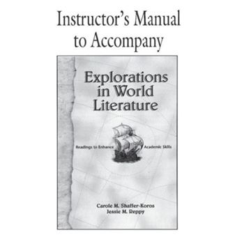 Explorations In World Literature Instructor'S Manualinstructor'S Manual - 1