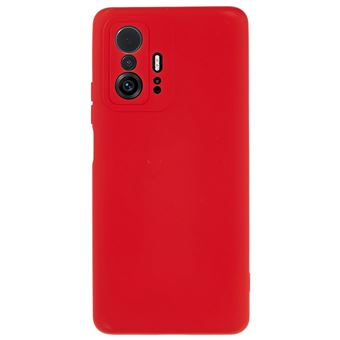 Capa e TPU cor sólida, textura líquida, 2,0 mm de espessura, borda em arco, anti-riscos Magunivers para Xiaomi 11T 5G/11T Pro 5G - vermelho - 1