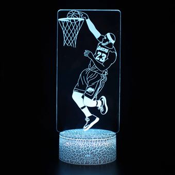 Lâmpada 3D HSMY | Infantil | Multicolorido com Controlo Remoto | LeBron James | 997 - 1