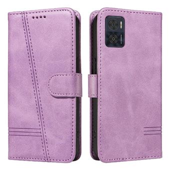 Capa FOXDOCK para Motorola MOTO E22/E22i | Fecho Magnético | Compartimentos para Cartões e Suporte | Pele PU | À Prova de Choque | Roxo - 1