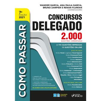 COMO PASSAR EM CONCURSOS DE DELEGADO - 2.000 QUESTÕES COMENTADAS - 7ª ED - 2021 - 1