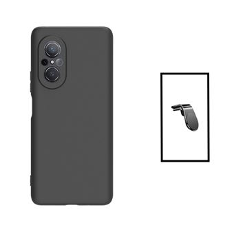 Kit Gift4Me Suporte de Carro Magnético L + Capa Proteção Traseira Silicone para Huawei Nova 9 SE - Preto - 1