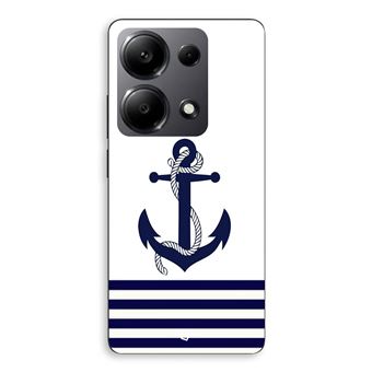Capa Maniacase para Xiaomi Redmi Note 13 Pro 4G | Rumo ao oceano, âncora marinha fundo branco - 1