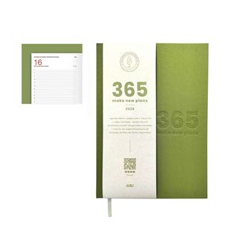 Agenda Diária A5 2025 Firmo 89320 A21 Eco Life Verde - 1