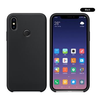 Capa Silicone Líquido Phonecare para Xiaomi Mi 8 Preto - 1