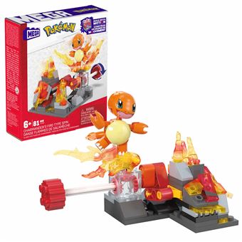 Mega Pokemon Construx Charmanders Fire-Type Spin Pecas Mattel - 1
