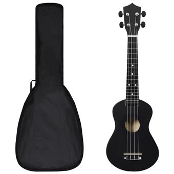 Conjunto Ukulele Soprano Infantil com Saco vidaXL | 23'' - Preto - 1