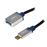 LogiLink CU0116 cabo USB 0,1 m USB A USB C Fêmea Macho Alumínio, Preto_0