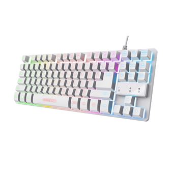 Teclado Gaming com Fios Trust GXT 833W Thado | Idioma: Espanhol | Branco - 1