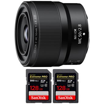 Objetiva Nikon Z MC 50mm f/2.8 Macro + 2 SanDisk 128GB UHS-II 300 MB/s + PDF 15 técnicas para melhorar as suas fotografias - 1