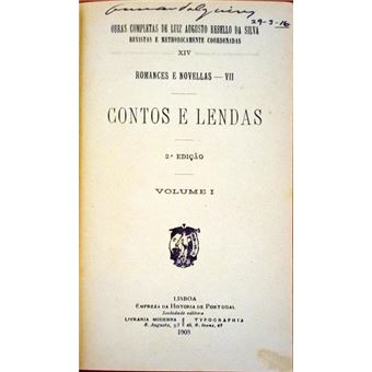 Contos e lendas. [2 volumes - 2.ª edição] - 1