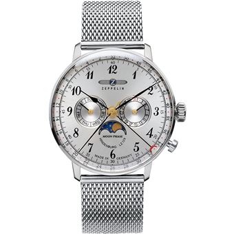 Relógio Homem ZEPPELIN LZ129 HINDENBURG MOONPHASE 7036M-1 - Prata - 1