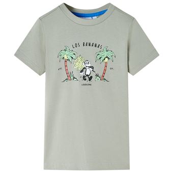 T-shirt infantil | vidaXL | caqui-claro 92 | 1,5 a 2 anos - 1