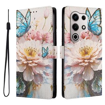 Capa FLOODKING para itel S25 Ultra | Suporte | Porta-Cartões e Alça | Padrões Decorativos | Rosa - 1
