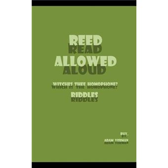 Reed Allowed  Read Aloud Witches Thee Which Is The Homophone Riddles - 1