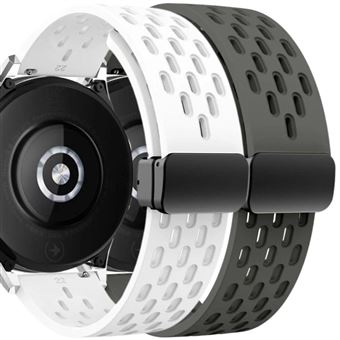 Pack Antiimpacto 2x Bracelete SnapFlow para Garmin Forerunner 265S | Branco e Cinzento - 1