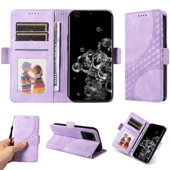 Capa FLOODKING para Samsung Galaxy S20 Ultra | Design Acolchoado | Couro PU Premium | Roxo - 1