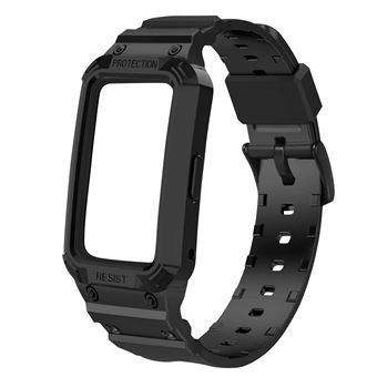 Bracelete Avizar para Huawei Band 7, 6 Pro, 6 e Honor Band 6 | Silicone Bumper - Preto - 1