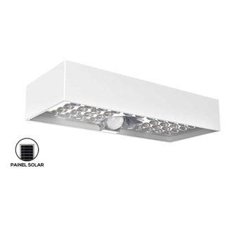 Aplique Solar 6W Aronlight com Sensor Movimento | Branco | IP65 Birk Aron - 1