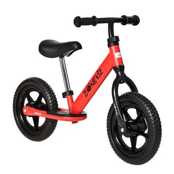 Bicicleta sem Pedais para Crianças HOMCOM | +3 Anos | Assento e Guiador Ajustáveis | 89 x 37 x 55-60 cm - Vermelho - 1