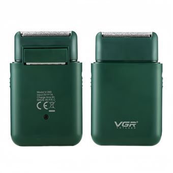 Barbeador Recíproco Mini VGR V390 | Portátil Autonomia Seco/Molhado | Verde - 1