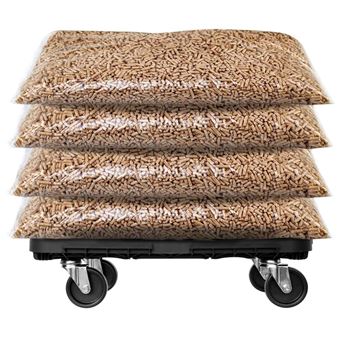 Carrinho de Transporte vidaXL | 300kg | Polipropileno preto - 1